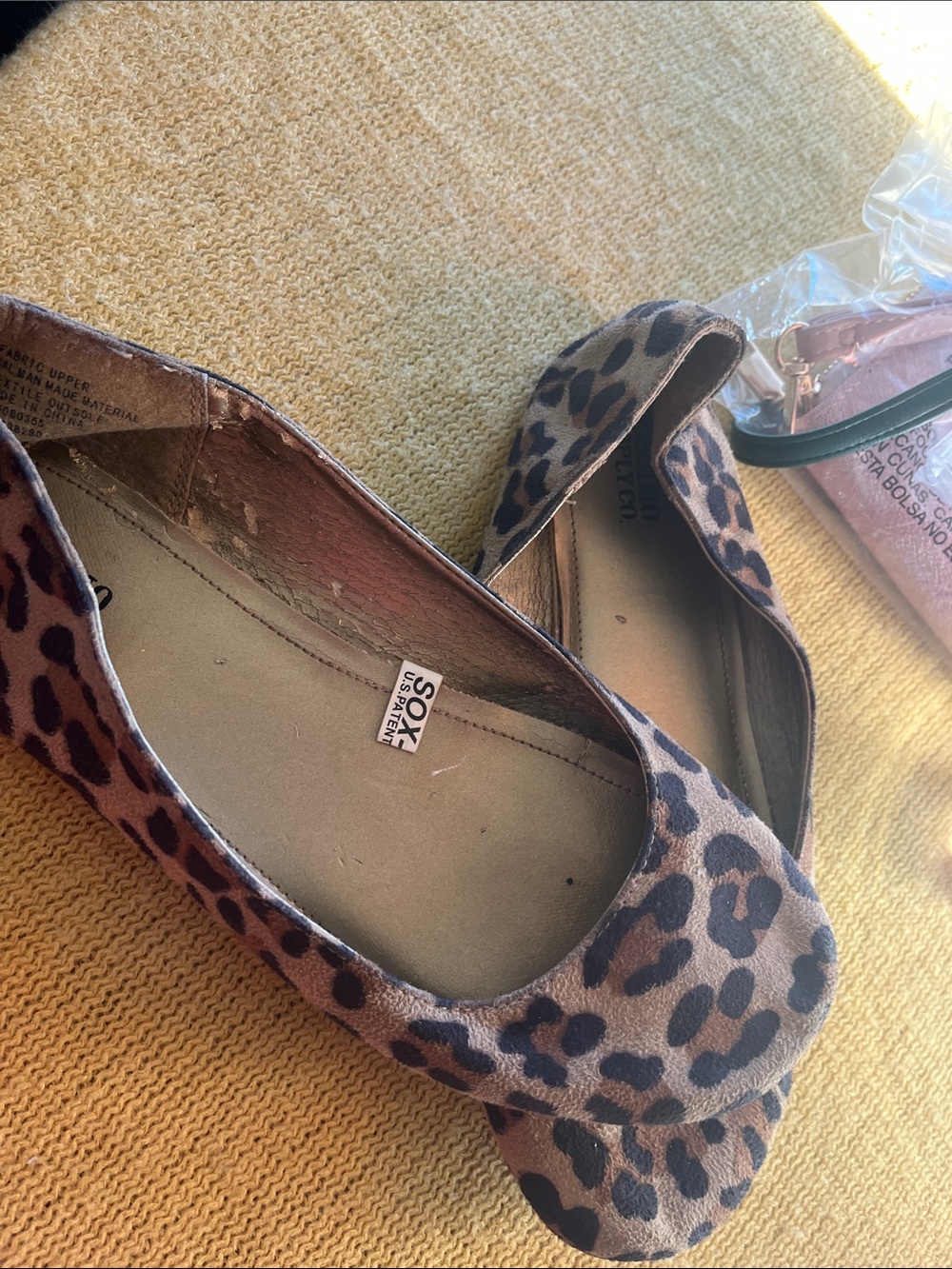 SOFTWALK Leopard Print Women’s Ballet Flats - Brown 7.5